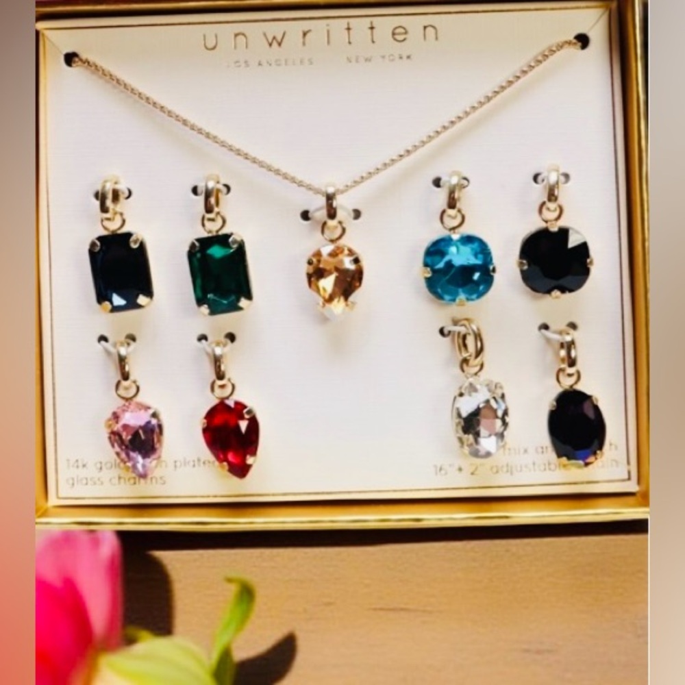 Unwritten Necklace with Interchangeable Gem Charms - Picture 2 of 3